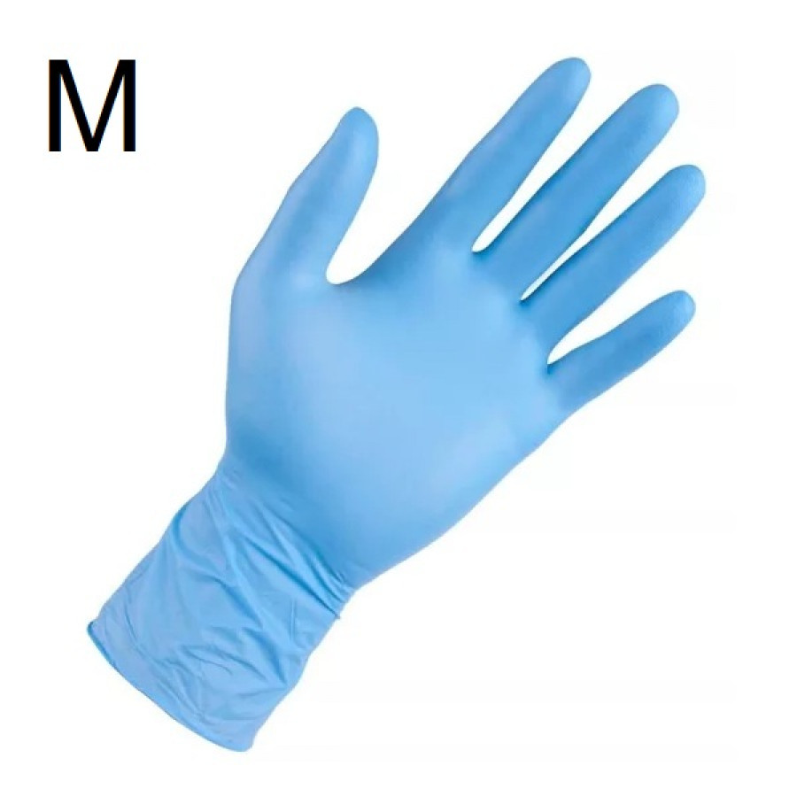 Перчатки нитриловые Benovy M (100 шт.) Синий